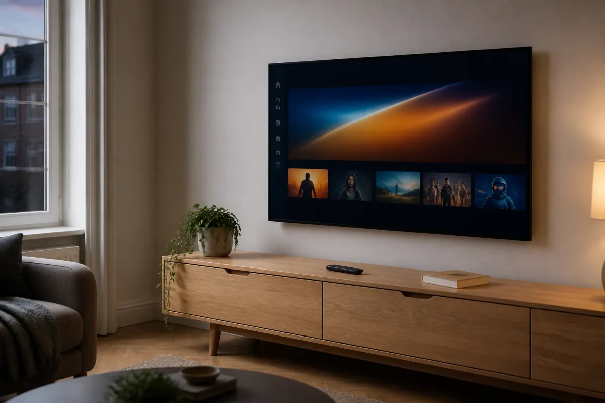Living room TV ready for Sphere IPTV setup